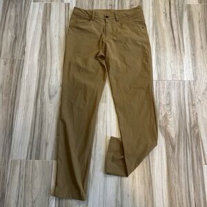 Lululemon ABC Pants 34X31.5 Classic Tan Warpstreme Chino 5 Pocket Casual Preppy